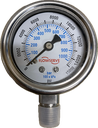 MANOMETRE INOX 2'' Ø50 VERTICAL  GLYCERINE 1/4" NPT 0-1000 BAR - POMPE A GRAISSE D400 AUDCO (N°40)
