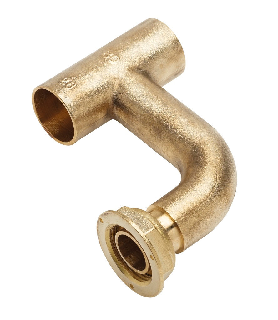 TE LAITON COUDE 90° CU54 ECROU 6/20 NF540 8242286 TEC054