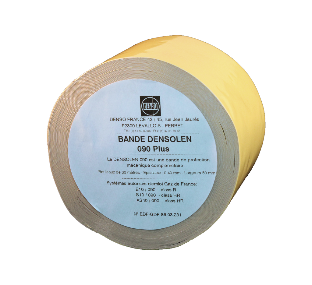 BANDE DENSO O90 JAUNE PROTECTION MECANIQUE L100MM L30M AE GRDF EN 12068 BAN925