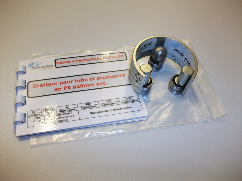 GRATTEUR TUBE PE25 (EAU) HELIPE 25