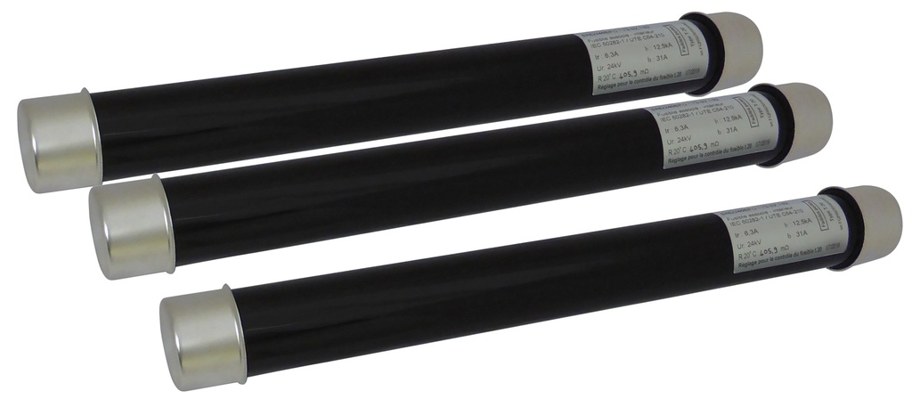 ENS. 3 FUSIBLES HTA 24KV 6,3A 7302132