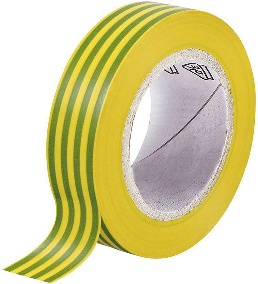 RUBAN ADHESIF ISO 15x10 JAUNE VERT