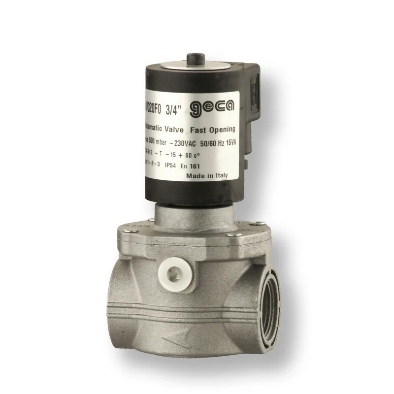 ELECTROVANNE AUTO N.F. 360 MBAR FF 3/4'' DN20 230VAC OUVERTURE RAPIDE ELV404