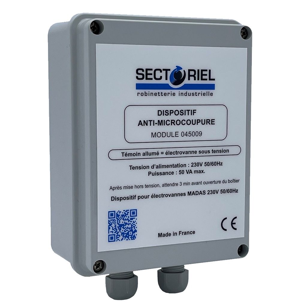 BOITIER CE ANTI MICRO-COUPURE 230VCA TOUT DN AMC006