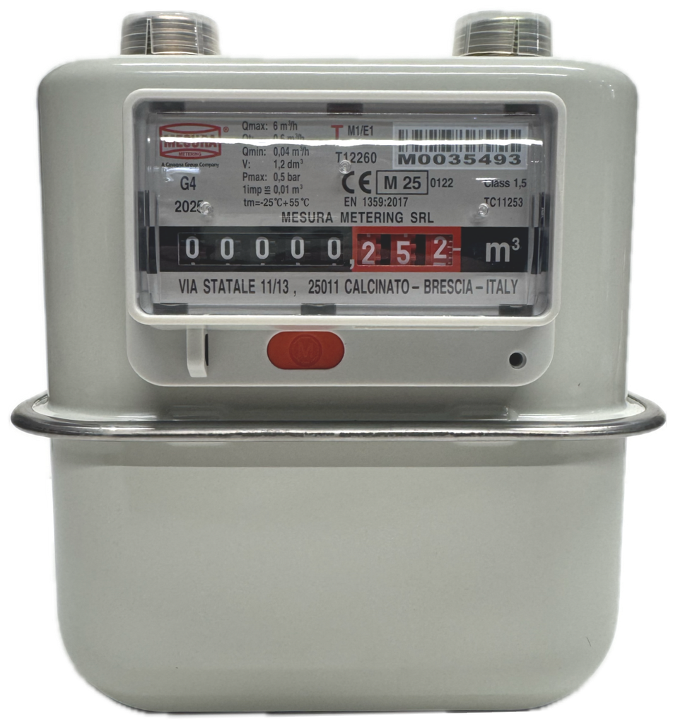 COMPTEUR MEMBRANE G4 CE MID 6 M3/H(N) 500MB M/M JPC20 ENT110 + JOINTS COMPT002 §