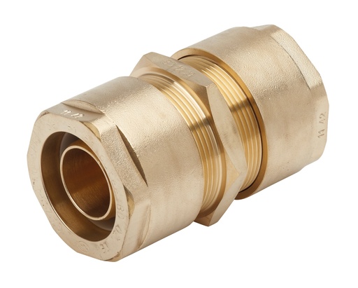 [BAN2622402] MANCHON LAITON PE/PE DN25 PE32 A SERRAGE MECANIQUE NF136