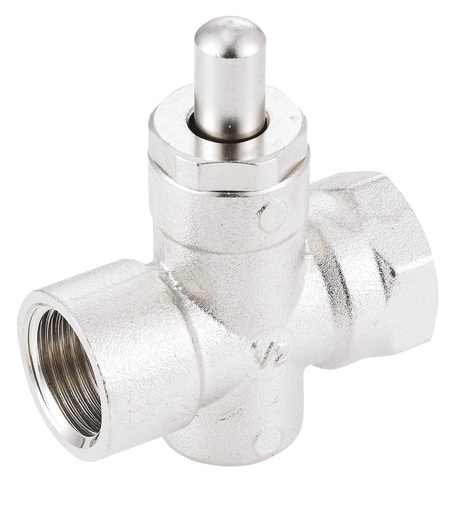 [MTDRP-15] ROBINET POUSSOIR INOX 1/2"G F/F PN16 / GAZ 4 BAR POUR MANOMETRE ROB902