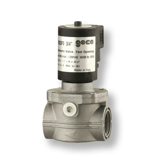 [TECAV020FO] ELECTROVANNE AUTO N.F. 360 MBAR FF 3/4'' DN20 230VAC OUVERTURE RAPIDE ELV404